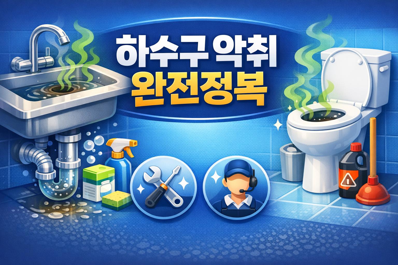 하수구 악취 완전정복: 싱크대·화장실 냄새 제거 방법 총정리
