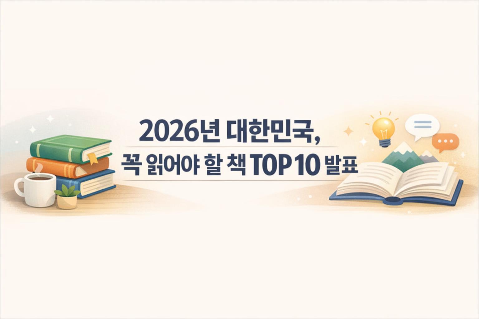 2026년 대한민국, 꼭 읽어야 할 책 TOP 10 발표