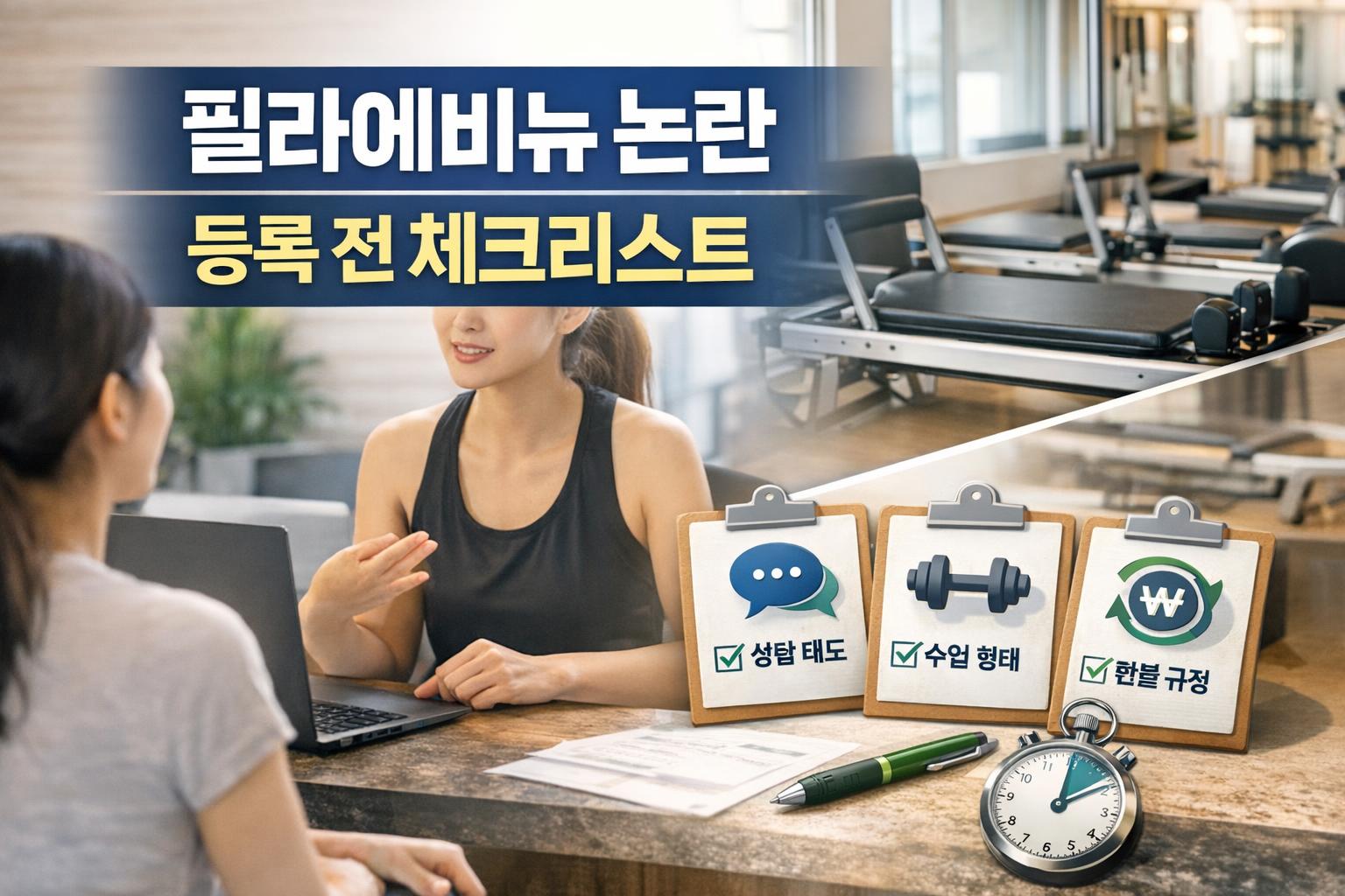 필라에비뉴 논란과 등록 전 필수 체크리스트 — 상담·수업·환불을 한 번에 정리